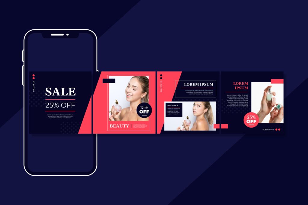 Engage your audience with carousel format ads - swipeable visuals that tell a story, showcase products, or highlight features in a dynamic way.